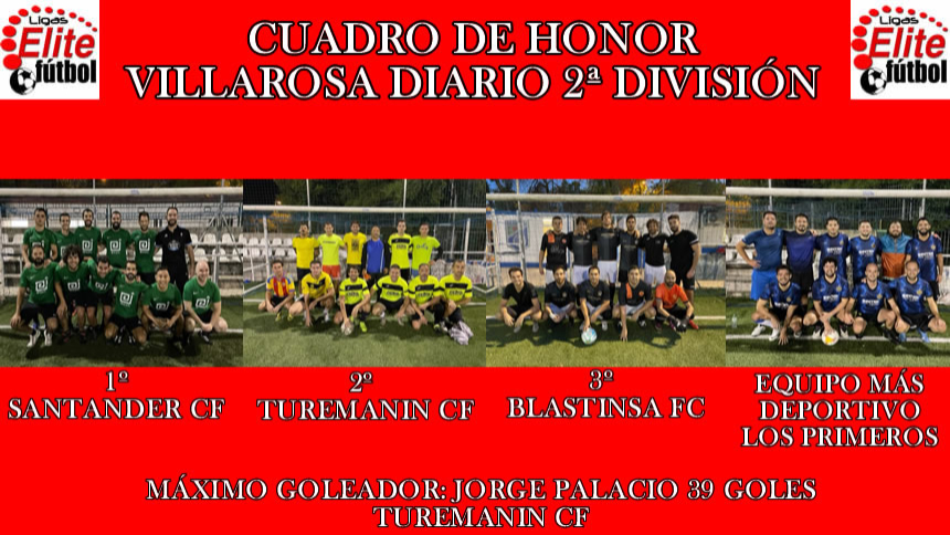 CUADRO DE HONOR. VILLAROSA DIARIO 2ª DIVISION